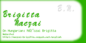 brigitta maczai business card